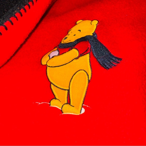 Vintage Disney Store Winnie The Pooh & Tigger Fleece Toggle Jacket Size Small - Picture 4 of 11